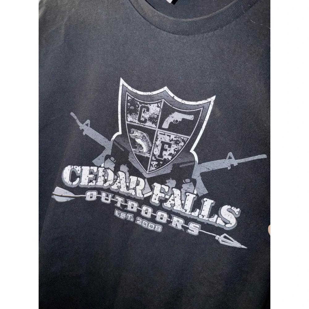 Gildan‎ Cedar Falls Outdoors Missouri Eagle Graphic T-Shirt Mens XL Black